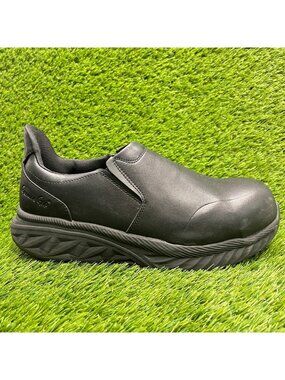 Genuine Grip 1401 Mens Size 9.5 Black Leather Composite Safety Toe Work Shoes